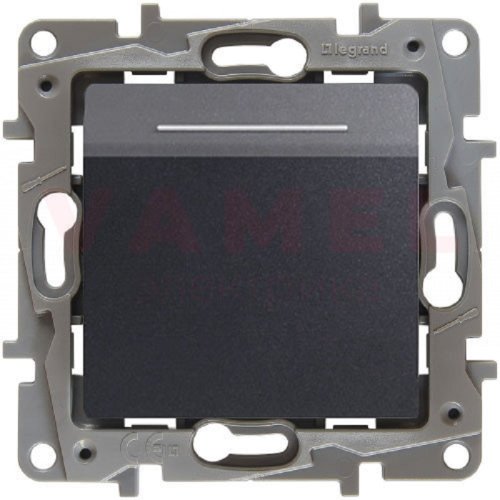 Выключатель карточный с подсветкой без рамки Legrand Etika 1-кл. антрацит фото Выключатель карточный с подсветкой без рамки Legrand Etika 1-кл. антрацит картинка